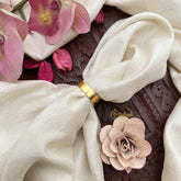 Vriksham Elegant Floral Jadau Kundan Finger Ring-Red Green & White-J3674